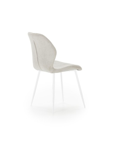 19115 - chaise lymu/gala glace gris/pieds argile 4p/c