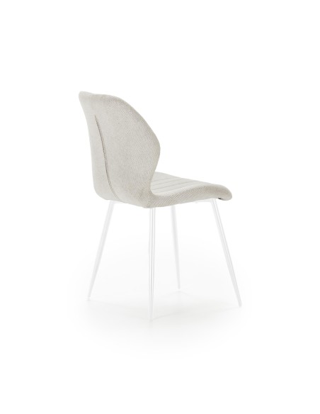 19115 - chaise lymu/gala glace gris/pieds argile 4p/c