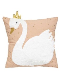 coussin carre cygne 39x39