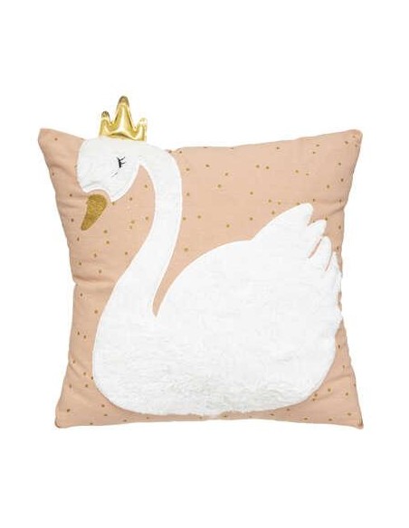 coussin carre cygne 39x39