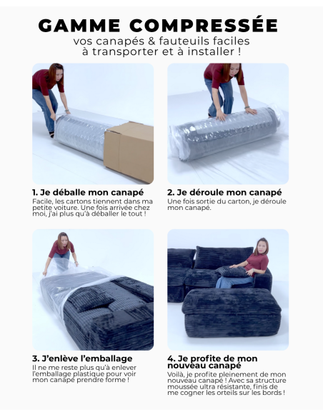 cs10038 canapé angle droit loisa compressé tl9101-15 blue avec 2 coussins