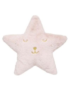 174331b-coussin etoile fourrure rose