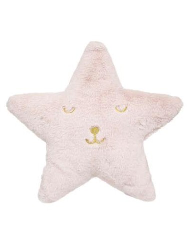 174331b-coussin etoile fourrure rose