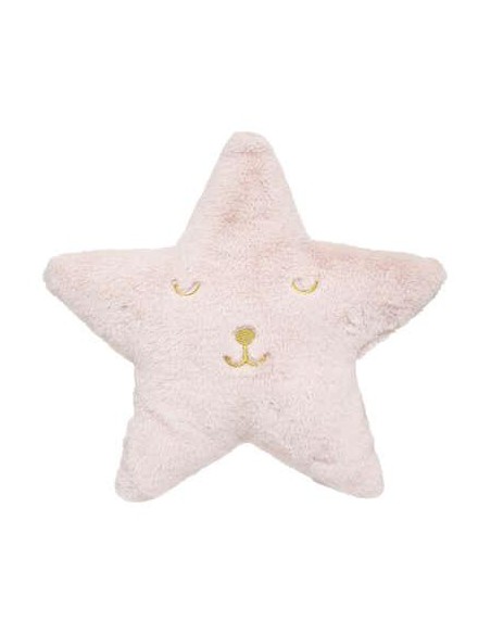 174331b-coussin etoile fourrure rose