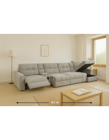 51200- canapé angle gauche music gris clair 5c 1542102