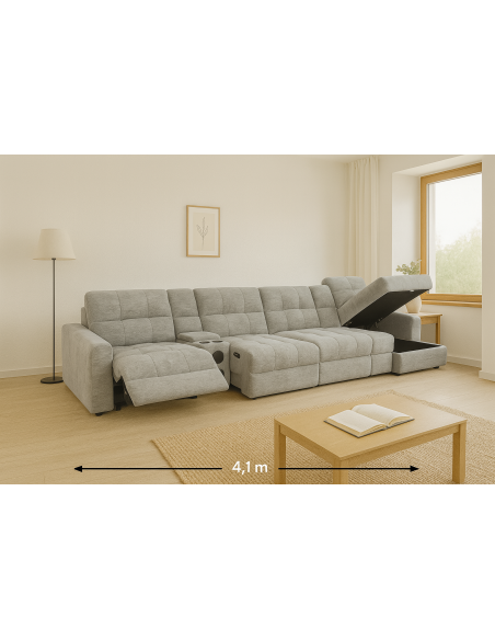 51200- canapé angle gauche music gris clair 5c 1542102