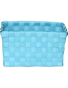 panier gm pp tresses 19x13x9,5 cm - vert d'eau