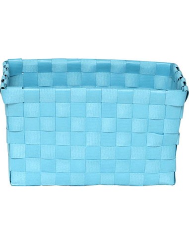 panier gm pp tresses 19x13x9,5 cm - vert d'eau