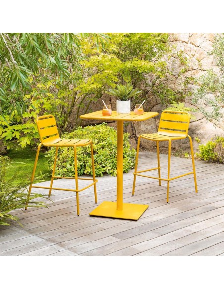 165253a - table haute phuket carree 2 places graphite