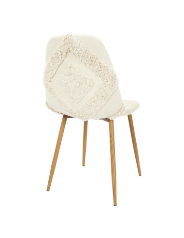 chaise faro pieds metal imitation bois m4