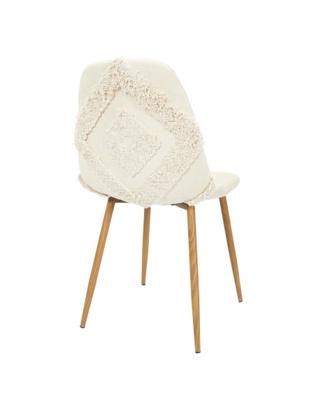 chaise faro pieds metal imitation bois m4