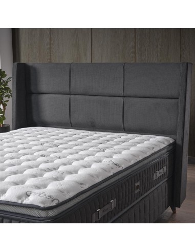 tete de lit carbon 180 couleur: n1029 gris