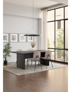 18756 - table rect loana 200cm trv noir