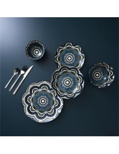 ka5568 - assiette mandala bleu d26cm m12
