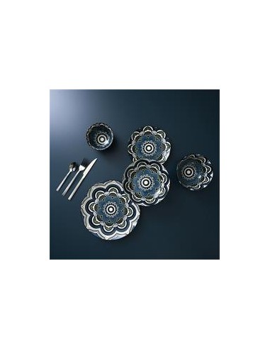ka5568 - assiette mandala bleu d26cm m12