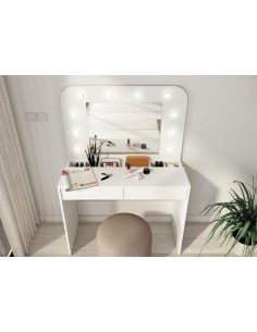 1780 coiffeuse hollywood blanc