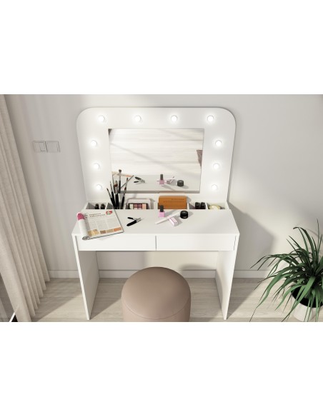 1780 coiffeuse hollywood blanc