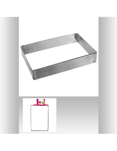 136067 - moule extensible rectangle L. 27 x P. 18,8 x H. 5 cm