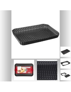 146645 - plat rect fond amov mtl 31x21 L. 31 x P. 21,5 x H. 3 cm