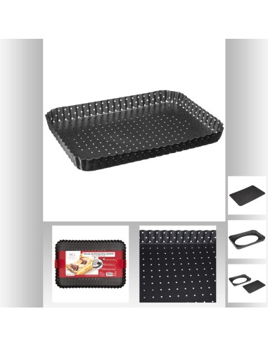 146645 - plat rect fond amov mtl 31x21 L. 31 x P. 21,5 x H. 3 cm