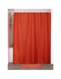 1204120 - rideau de douche polyester 180x200 cm/12 anneaux pp - orange