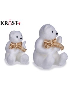 84717-figurine ours polaire 15cm assis