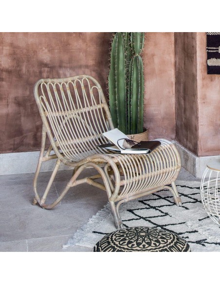 fauteuil rotin naturel tamara