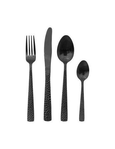 176980 - menagere inox 24p d'oro noir