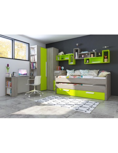 1211 - lit gigogne 2t.mol/vert