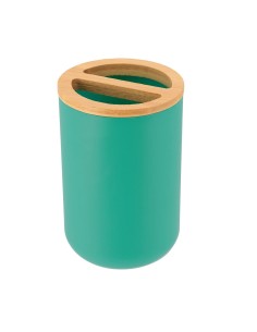 porte brosses a dents ps/bambou - vert/bambou
