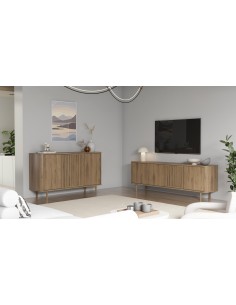 19011 - meuble tv salma 4p 180cm chene-ud