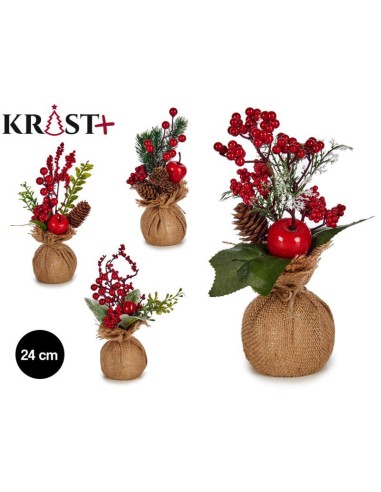 96968-sapin avec fruits rouges 24cm asst 4