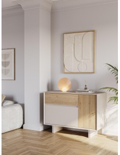 18848 - meuble aux. carpi 2p1t vison/ cadiz chene