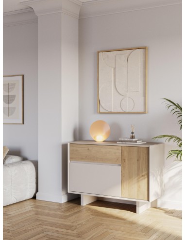 18848 - meuble aux. carpi 2p1t vison/ cadiz chene