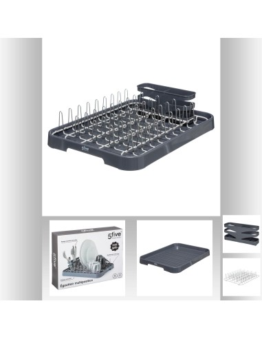 169132 - egouttoir 1niv pp+met gris neo L. 42 x P. 31 x H. 10,5 cm