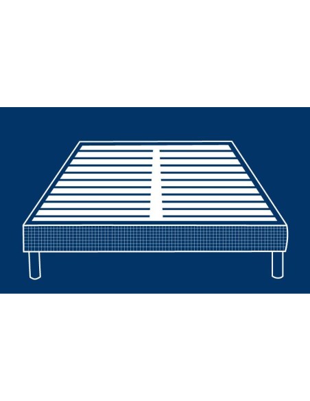 sommier tapissier gris clair 140x190 pied bois h15