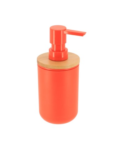 6274264 - distributeur a savon ps/bambou 300 ml - orange/bambou