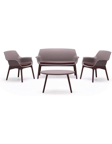 set lounge luxor taupe/ brown
