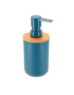 distributeur a savon ps/bambou 300 ml - bleu/bambou