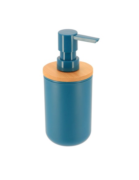 distributeur a savon ps/bambou 300 ml - bleu/bambou