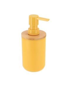 distributeur a savon ps/bambou 300 ml - jaune/bambou
