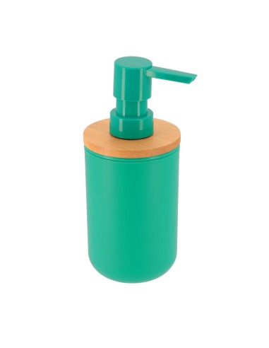 distributeur a savon ps/bambou 300 ml - vert/bambou