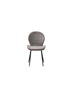 enzo - chaise velours gris fonce
