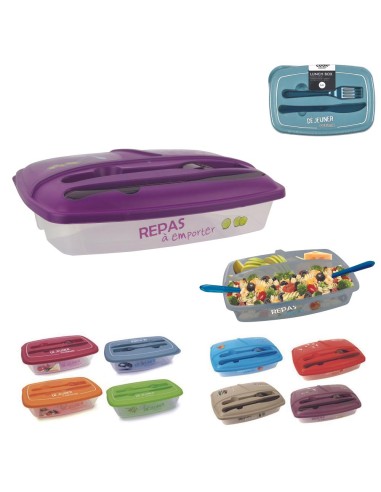 kb7889- lunch box illustree avec couverts m48