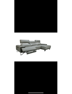 1775-canapé zen angle droit gris clair /gris