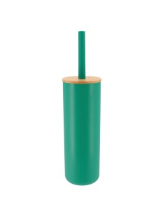 brosse wc ps avec couvercle bambou - vert/bambou