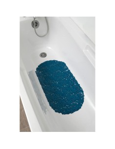 fond de baignoire pvc 69x36 cm bulles - bleu tahitien