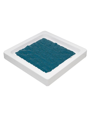 fond de douche pvc 50x50 cm bulles - bleu tahitien