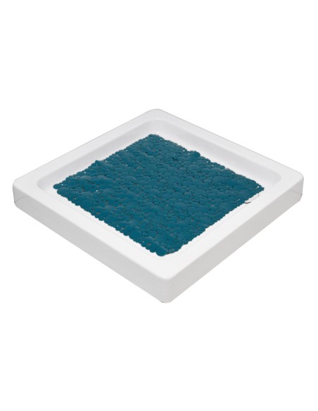 fond de douche pvc 50x50 cm bulles - bleu tahitien