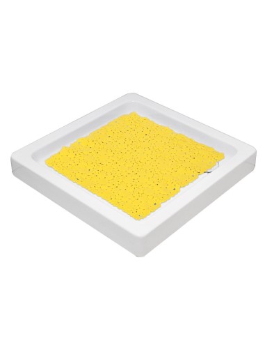 fond de douche pvc 50x50 cm bulles - jaune